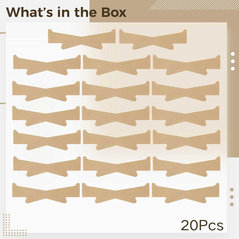 20 Pcs Neck Wrinkle Tape, Invisible Neck Lifts, High Elastic Strips For Double Chin, 6.1 X 0.24 In Polymer Film, Easy Application - Image 4