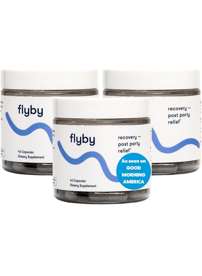 فلاي باي مكمل غذائي Flyby Recovery - All The Hang, Without The Over!™ - مع شوك الحليب وفيتامين سي والفحم المنشط وخل التفاح - تركيبة قبل وبعد الشرب (120 حبة) - Image 1