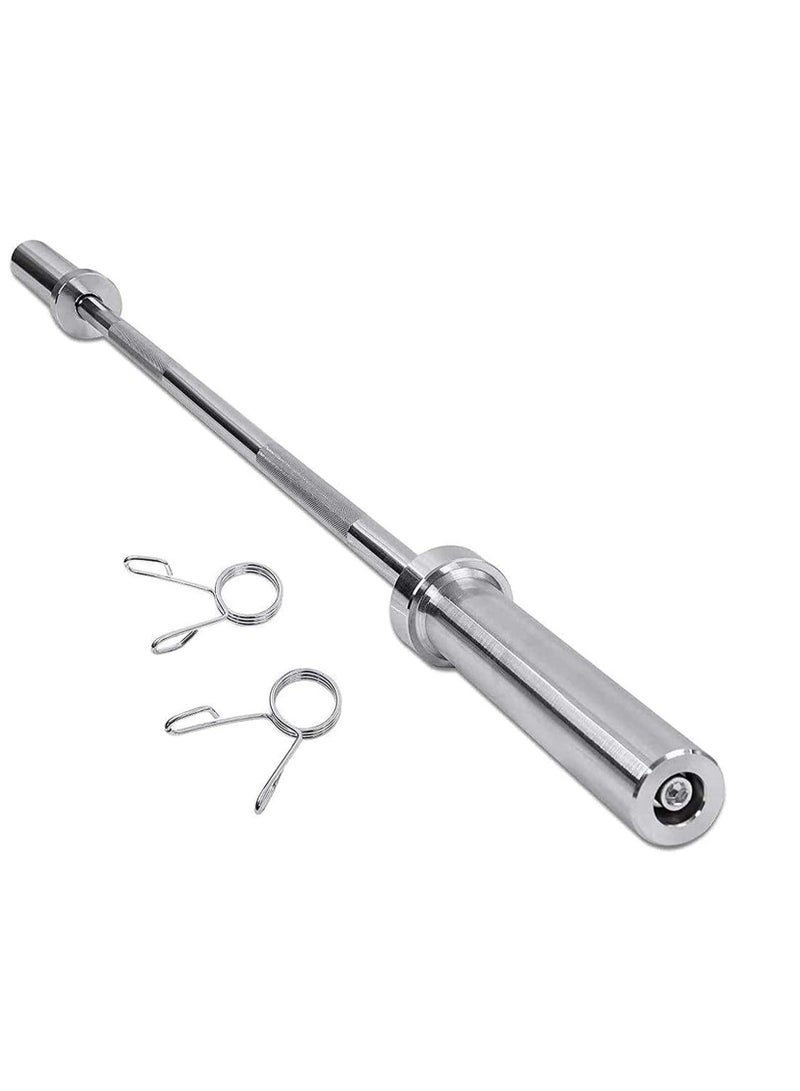ULTIMAX Olympic Barbell Bar Set, Weight Bar with Two Spring Collars Fits 2” Weight Plates for Powerlifting, Weightlifting and 300LB Weight Capacity-47inch - Image 1