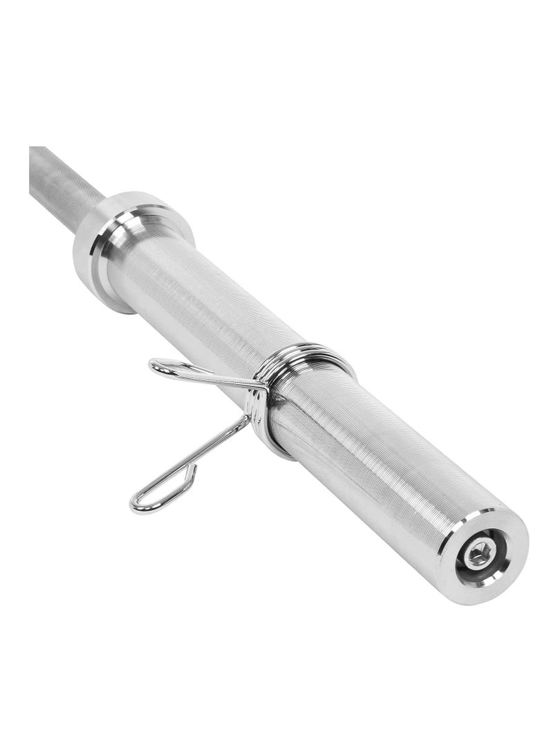 ULTIMAX Olympic Barbell Bar Set, Weight Bar with Two Spring Collars Fits 2” Weight Plates for Powerlifting, Weightlifting and 300LB Weight Capacity-47inch - Image 4