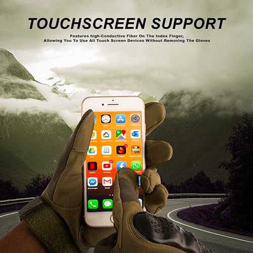 BADOWL GRIPTOR | Motorcycle Riding Gloves for Men and Women with Knuckle Protection | Touchscreen Compatible | Breathable | Anti-Slip | Full Finger Bike Gloves for All Seasons (Green, M) - Image 5