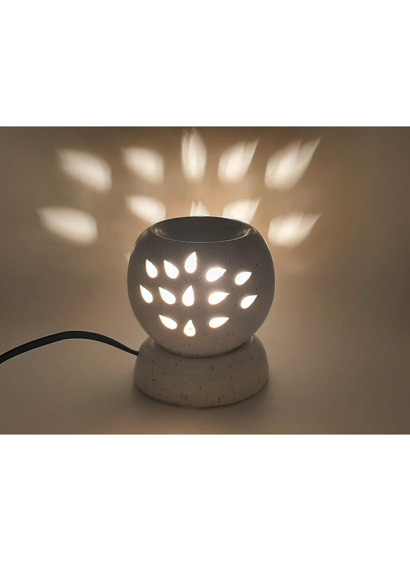 Oberlo Electric Aroma DiffuserBurner Matt White Aroma Diffuser Fragrance Rose Lemongrass Rose Lemongrass  - Image 4