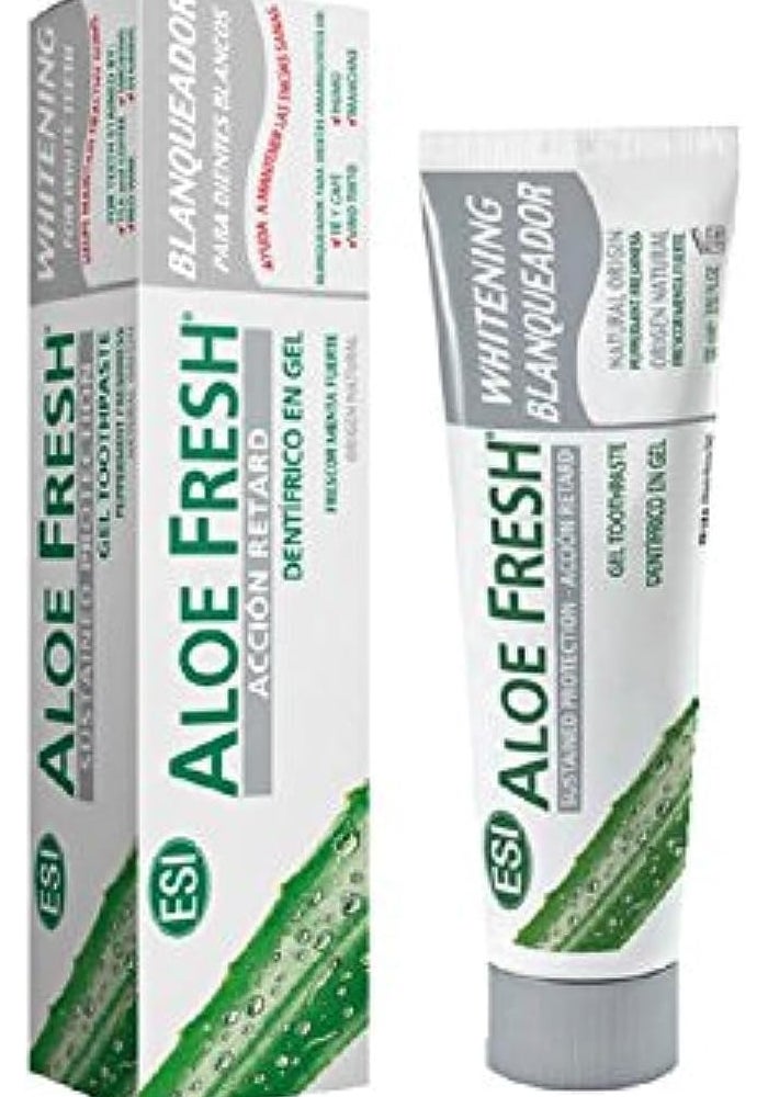 ESI Aloe Fresh Whitening Toothpaste with Natural Bleach for a Brighter Smile - 100ml - Image 1
