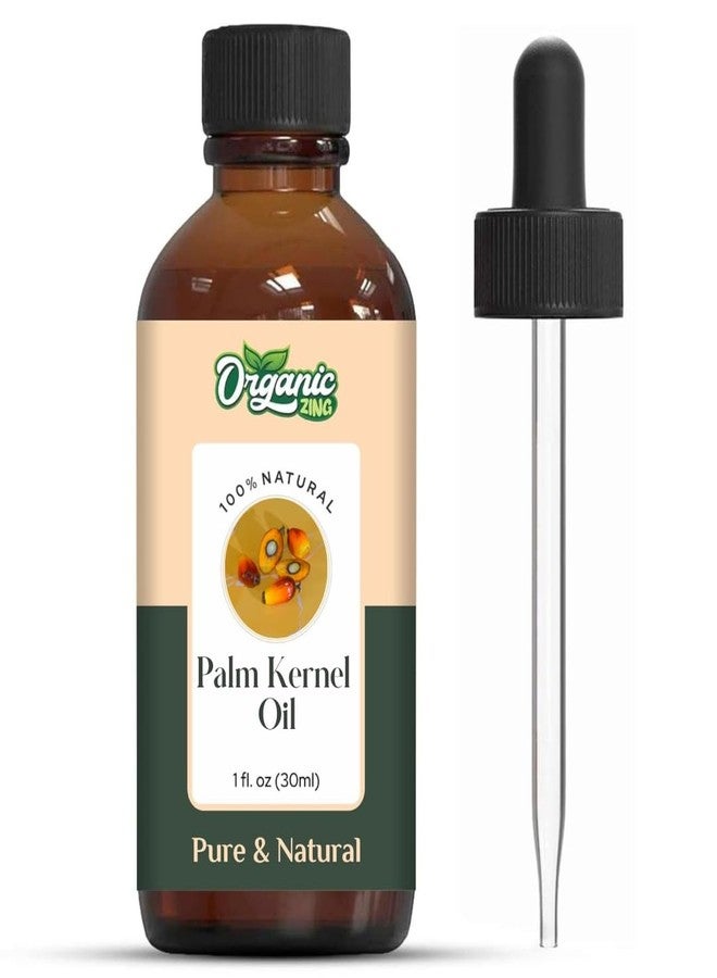 Organic Zing Palm Kernel (Elaeis Guineensis) Oil | Pure & Natural Carrier Oil for Skincare & Hair care- 30ml/1.01fl oz - Image 1