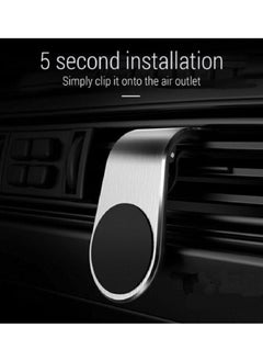 يوويل حامل هاتف خلوي مغناطيسي للسيارة سهل التركيب F3 Clamp Air Vent حامل هاتف للسيارة متوافق مع جميع الهواتف الذكية iPhone Android  - Image 2