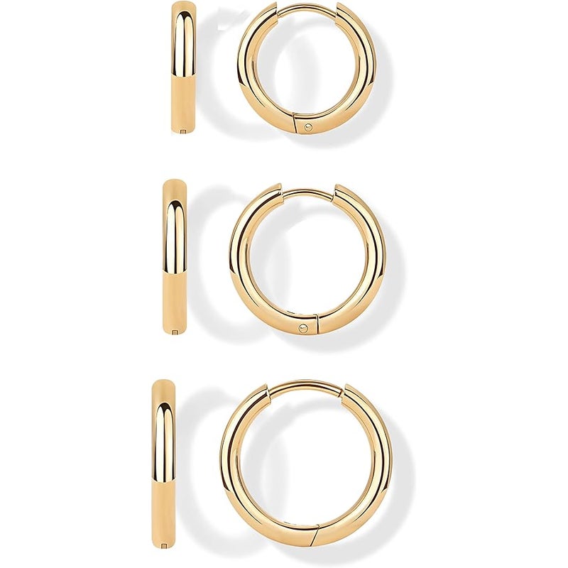 PAVOI 14K Gold Plated Small Hoop Set-Waterproof - Image 1