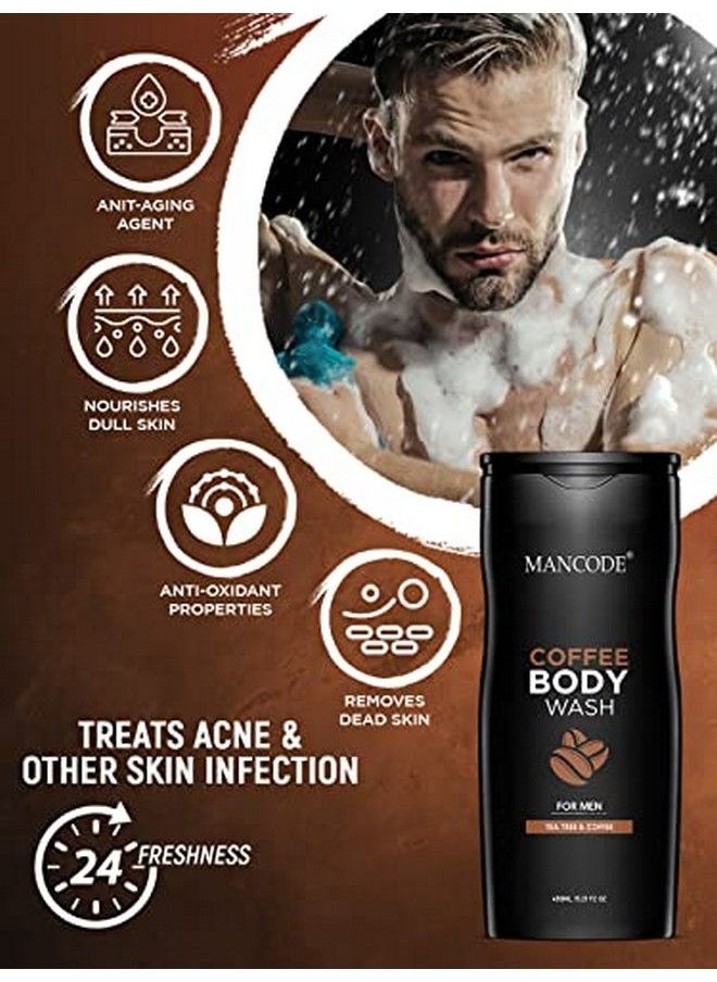 MAN CODE - Coffee Body Wash For Men Tan Removal And Nourishing Removes Dead Skin Anti Ageing Agent Acne Removal Neem Aloe Vera Vegetable Glycerin Extract 450 Ml Shower Gel (Pack Of 1) - Image 1