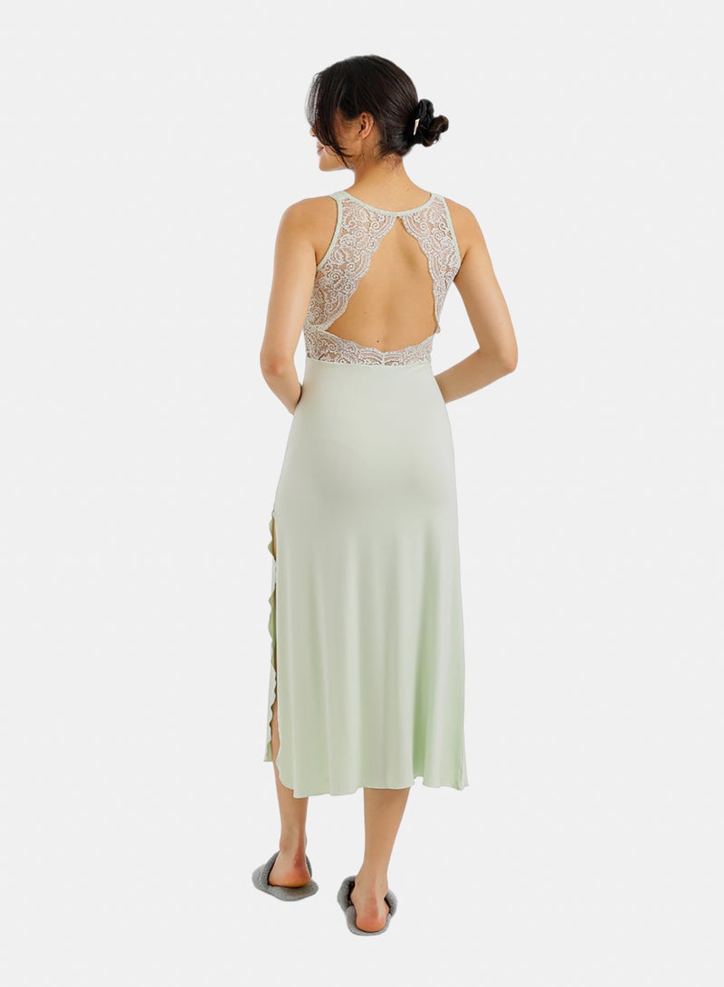 Carina Side-Slit Midi Nightgown - Image 3