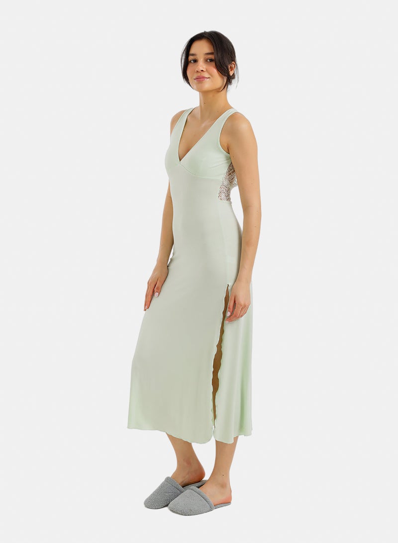 Carina Side-Slit Midi Nightgown - Image 2