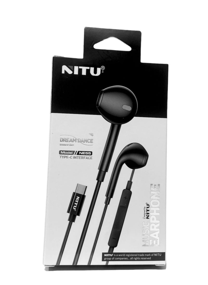 Nitu - NITU Earpods with USB C Wired Earbuds with Microphone & Volume Control, In-ear Headphones - Image 1