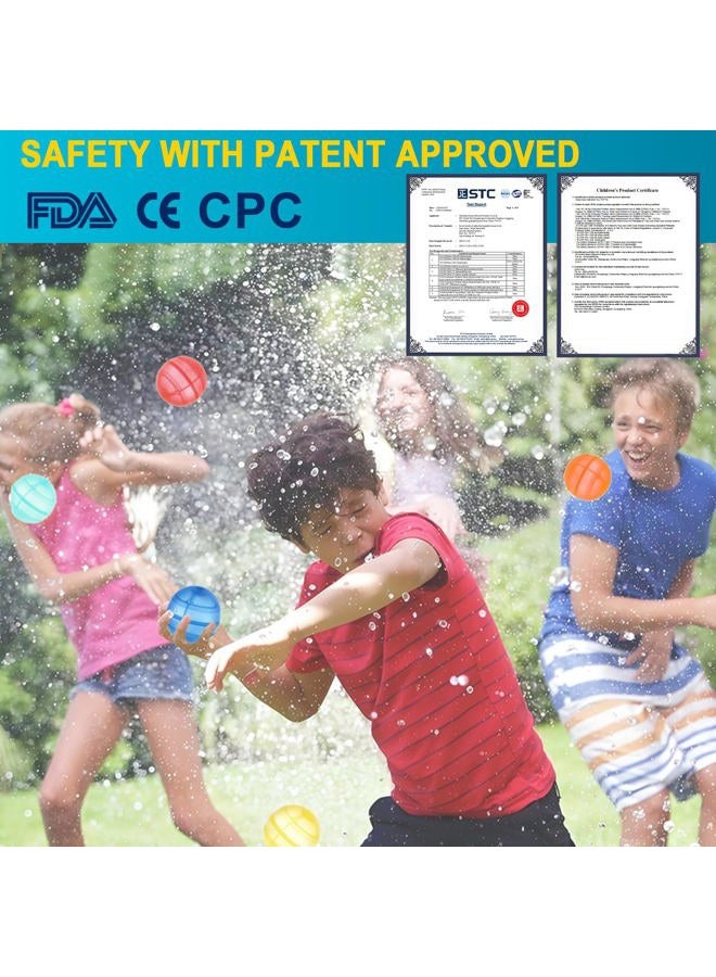KGC Reusable Water Balloons, Self Sealing Silicone Water Bomb with Mesh Bag, Quick Fill Water Splash Ball for Outdoor Activities, Summer Toys Swimming Pool Party Supplies Bath Toy Gift for Kids (12 PCS) - Image 5