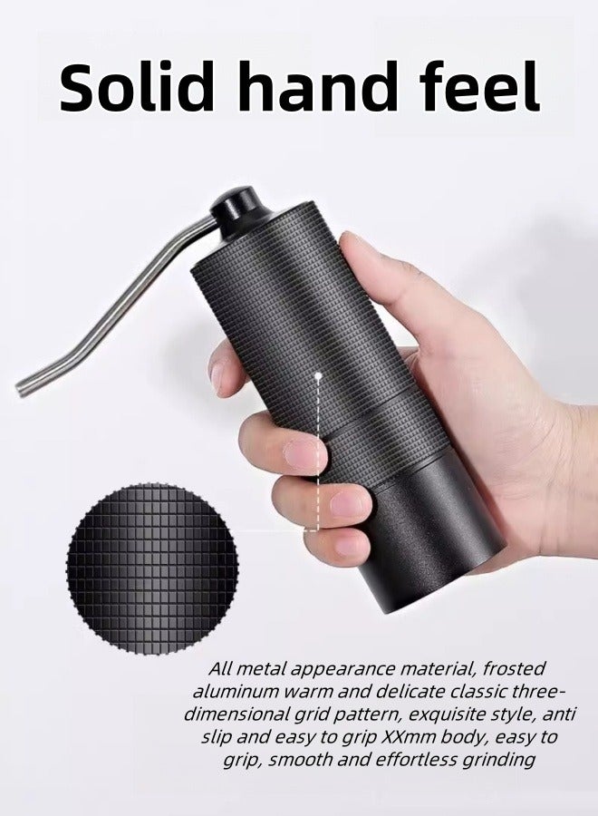 VOGMAX Premium Manual Coffee Grinder - 420 Stainless Steel Burr, Dual Bearings, Portable Espresso & Moka Pot Compatible, Adjustable Grind (0.0233mm/Click), Walnut Handle & Aerospace Aluminum Design - Image 5