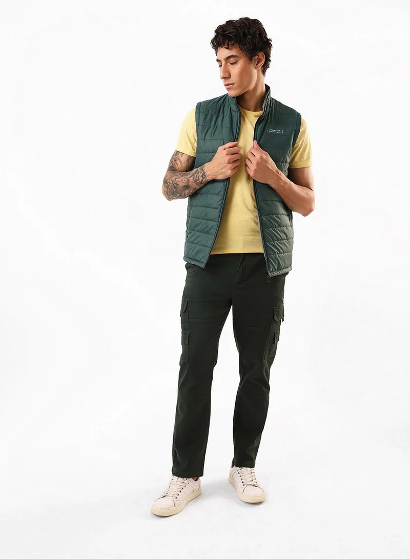 Dennis Lingo  Men's Olive Green Cotton Blend Full Relaxed Cargo Trouser for Men | Best Price UAE