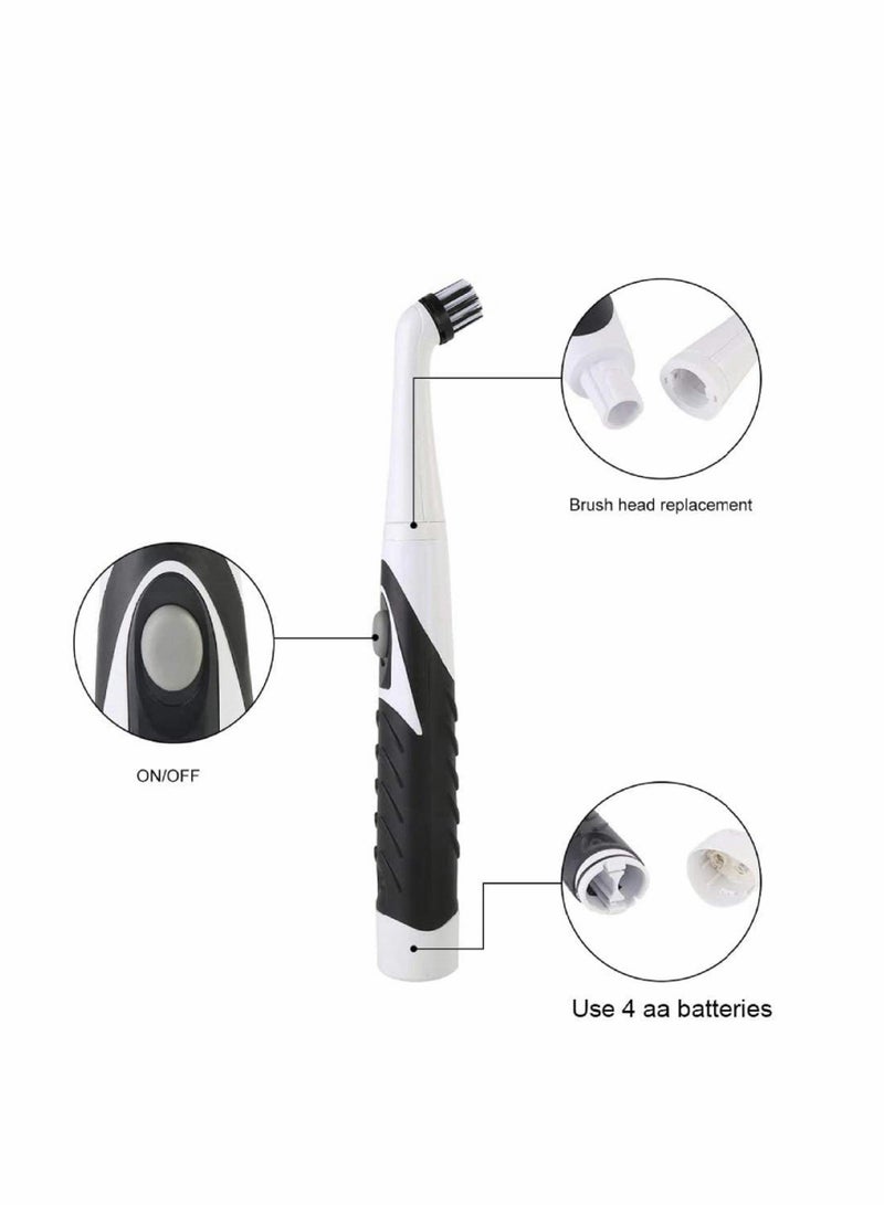 Captaintech Electric Sonic Cleaning Brush Sonic Sink Scrubber with 4 Brush Head Cleaning Brush Oscillating Cleaning Tool Power Brush Handheld Cordless Electric Scrubber - Image 4