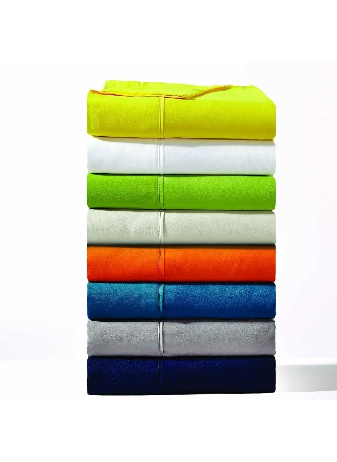 Modern Threads Modern Threads Amrapur Overseas Soft Solid Sheets-100 GSM Luxurious Microfiber Bed Includes Flat, Fitted Sheet with Deep Pockets, & Pillowcases, California King, Orange  - Image 4