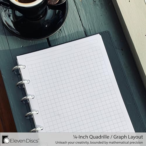 Eleven Discs Discbound Paper, Junior Size Square Grid Sheets - Premium 120gsm Heavyweight Notebook & Planner Refills - 8 Discs, 5.5 x 8.5 in - Punched for Circa, Arc, TUL (50 Sheets) - Image 3