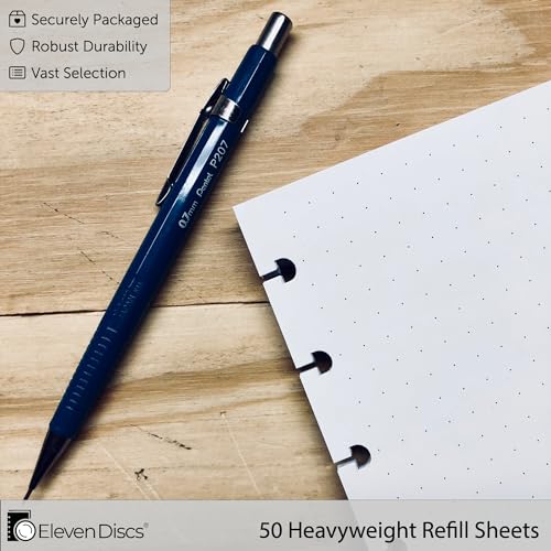 Eleven Discs Discbound Paper, Junior Size Square Grid Sheets - Premium 120gsm Heavyweight Notebook & Planner Refills - 8 Discs, 5.5 x 8.5 in - Punched for Circa, Arc, TUL (50 Sheets) - Image 5