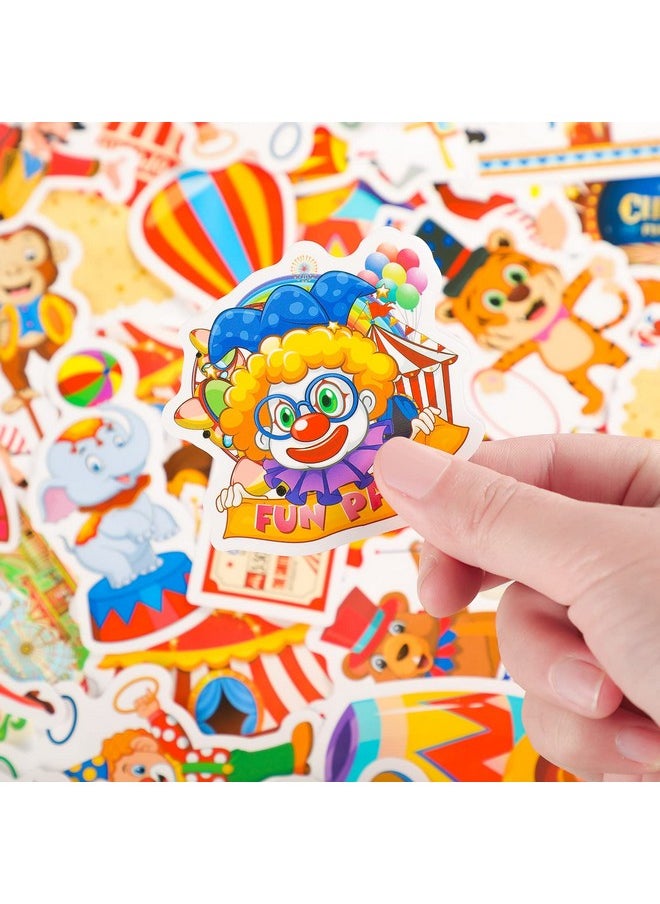 Containlol - 50 Pieces Circus Party Favors Stickers Carnival Stickers Animal Clown Sticker Carnival Themed Party Favors Carnival Circus Theme Party For Birthday Party Baby Shower Decoration - Image 1