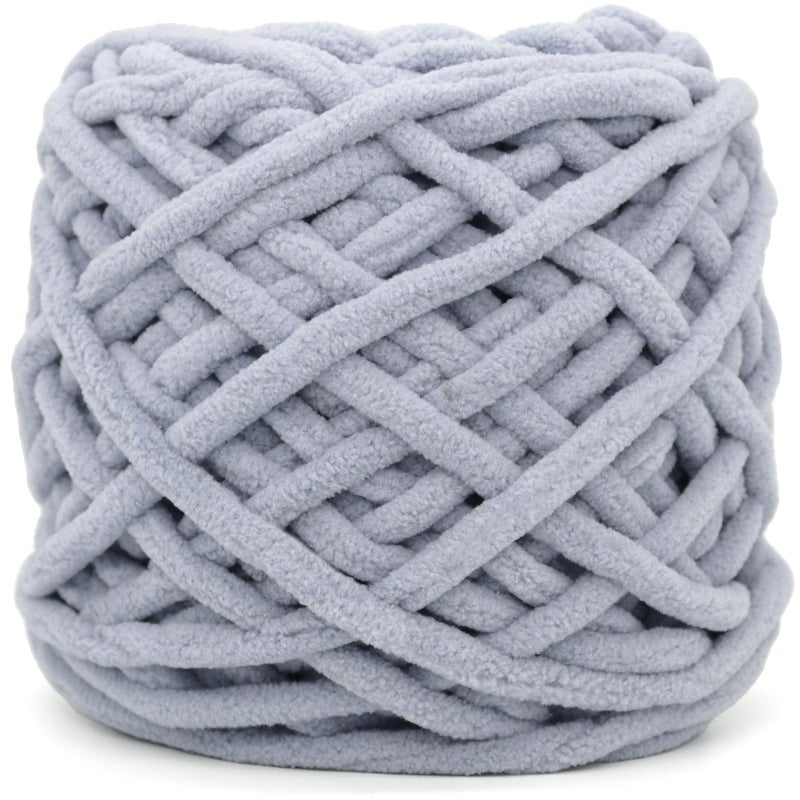 YARFOFUN Chunky Chenille Yarn for CrochetingLight Grey Fluffy Velvet Plush Yarn Thick Soft Chunky Chenille Yarn Baby Blanket Yarn for Crocheting Knitting Beginners 100gLight Grey - Image 3