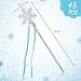 PullCrease 48 Pcs Snowflake Wand Sparkling Snowflake Fairy Wands for Winter Kids Girls Boys Princess Theme Birthday Party Favors Play Supplies Decorations Blue - Image 4