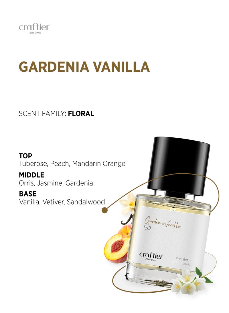 Craftier Perfume GARDENIA VANILLA - Inspired of-HUNDRED SILENT WAYS, Eau De Parfum for Men & Women - 50ml, Long Lasting Floral Fragrance Upto 24 Hrs, Travel Size Unisex Perfume - Image 3