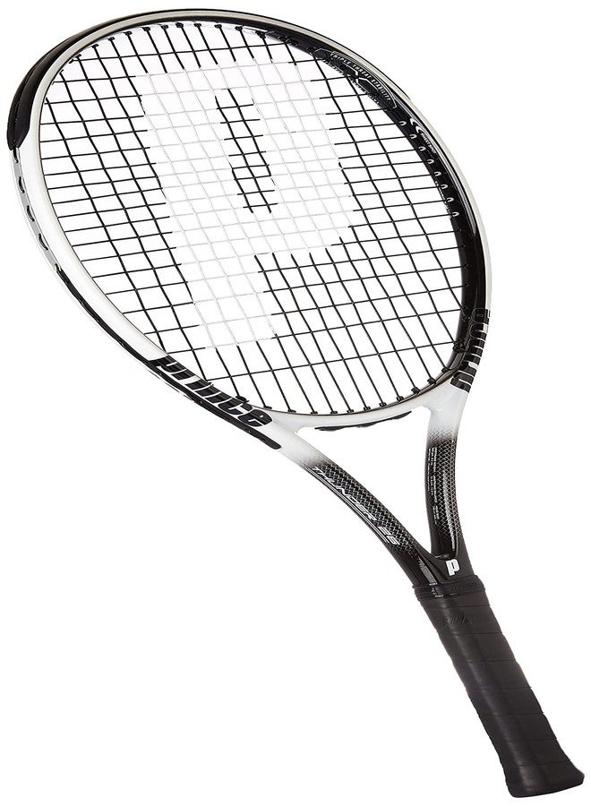 برنس مضرب تنس برينس ثاندر 26، كرة تنس برينس ستيج 2 برتقالية قياسية، 12 كرة مع واقي أسود وردي وشريط رأس أبيض كحلي داكن - Image 2