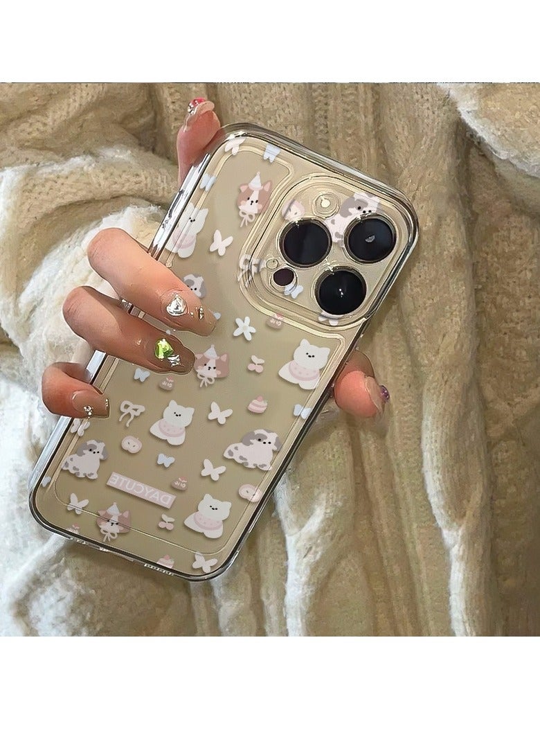 Full-Screen Puppies and Kittens Collection Transparent Case for iPhone 16 Pro – Cute, Shockproof, Stylish - Image 3