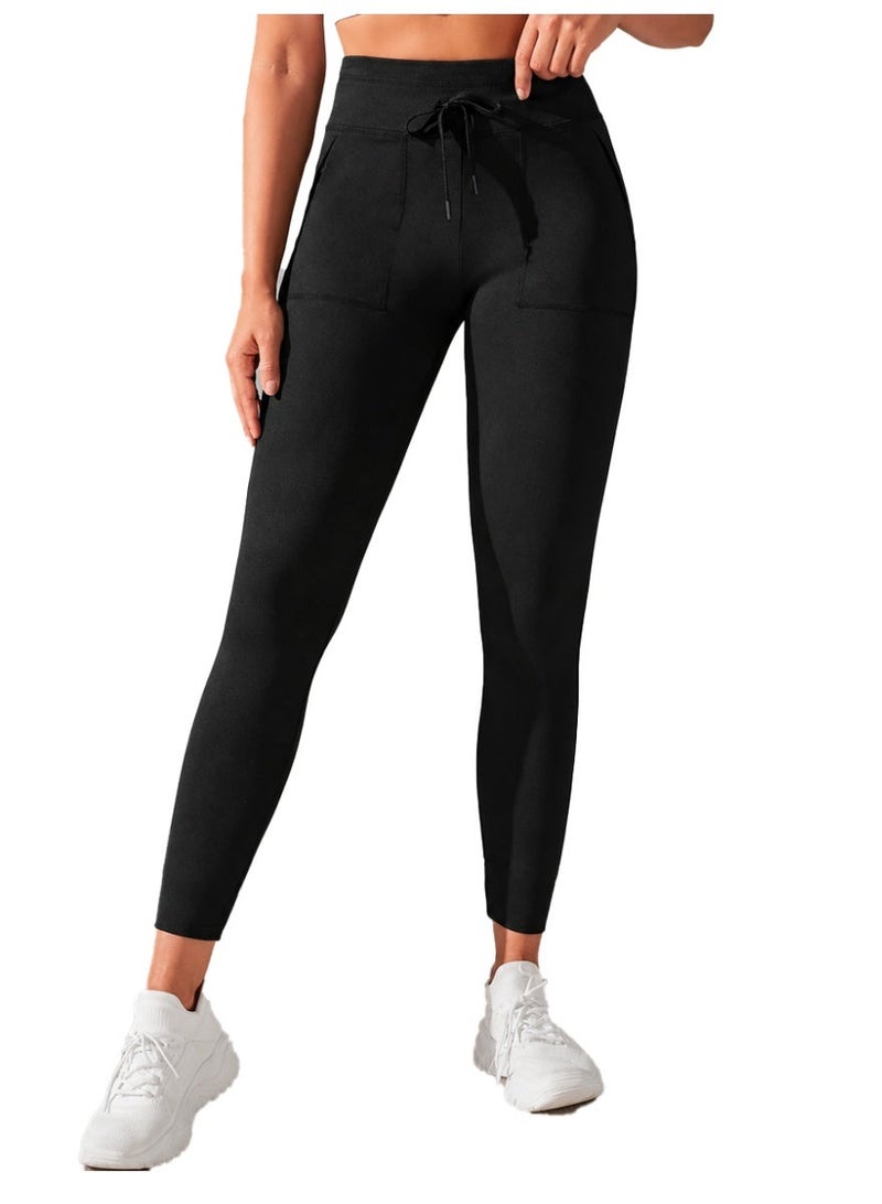 Nileton Women's Performance Leggings Joggers with Pockets, High Waist Drawstring, Quick Dry , Athletic Pants for Gym, Yoga & Everyday Wear for women - Image 1