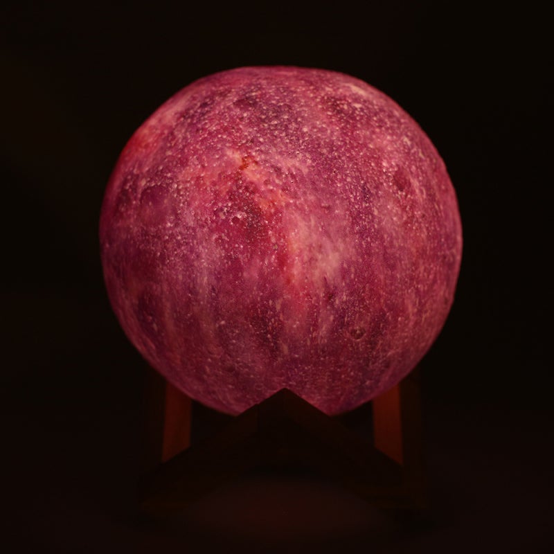 Moon Light 12cm Realistic 3D Printed - 3 Dimmable Colors Touch Control LED Lamp for Bedroom Decor Night Light Gift Idea - Image 4