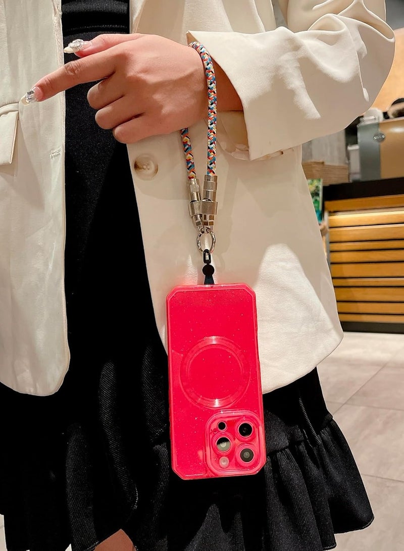 حبل هاتف مضاد للفقد قابل للشحن السريع مع كابل مدمج من نوع C إلى لايتنينغ، شحن بقوة 60 واط ونقل بيانات بسرعة 480 ميجابت في الثانية، تصميم متين من النايلون المضفر لهواتف آيفون 14/13/12/11، حزام معصم متعدد الاستخدامات - Image 5