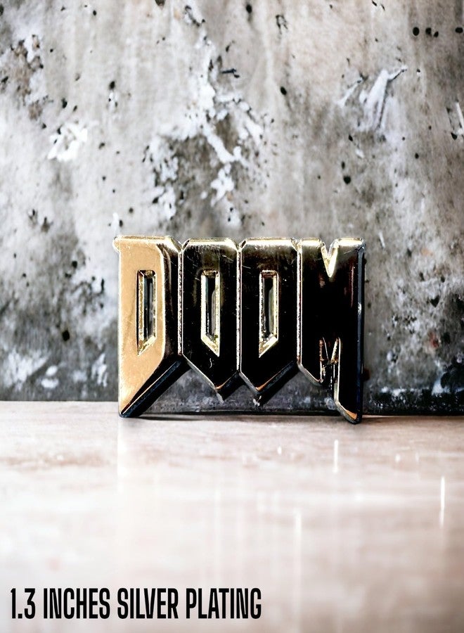 دبوس مينا KOZUKI Doom - ذهبي، ألعاب، بروش شعار لعبة الكمبيوتر الكلاسيكية القديمة - للجنسين - Image 4