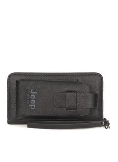 Jeep Handbag Men's Genuine Leather Texture Clutch Long Wallet Handheld Bag High-grade Hidden Money Phone Bag  - Image 1
