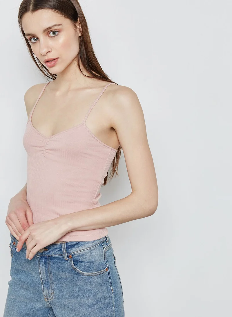 TOPSHOP Ruched Front Cami Top