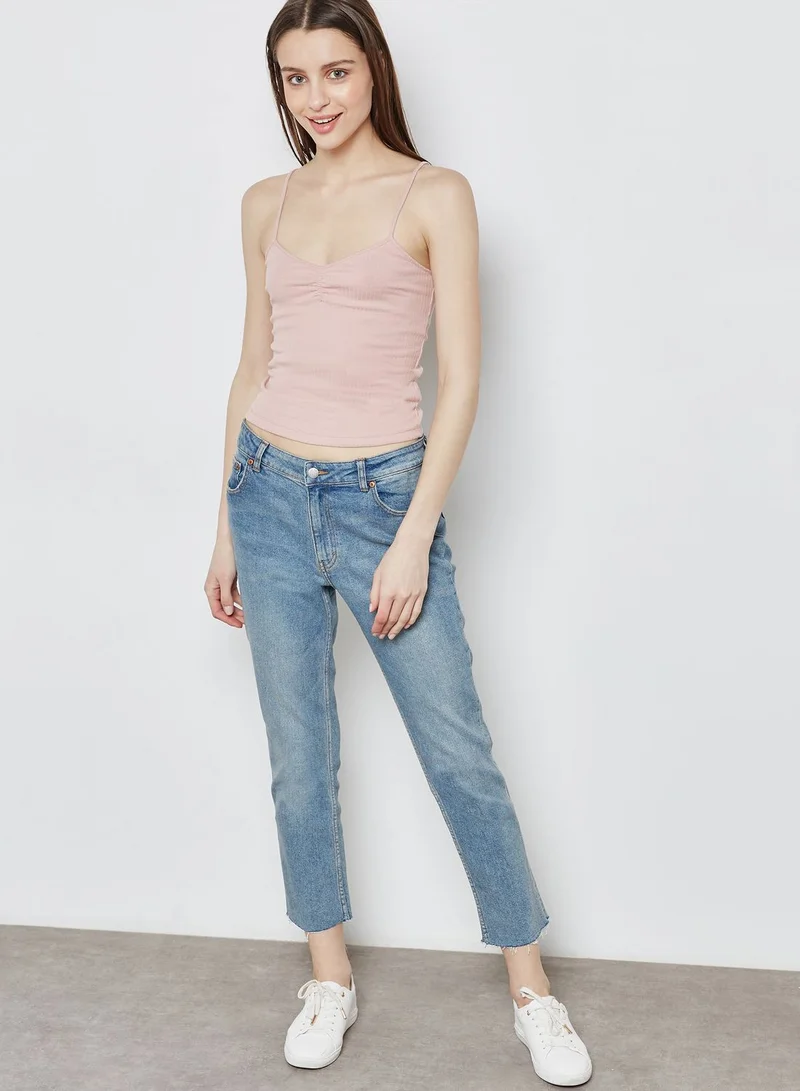 TOPSHOP Ruched Front Cami Top