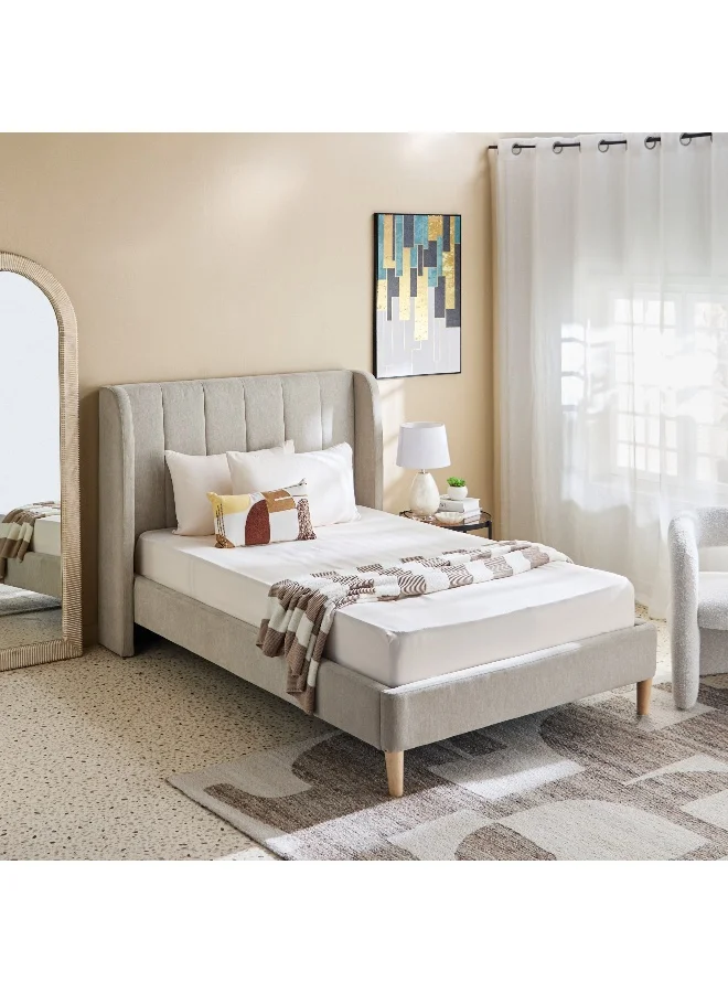 Home Box Derby Solid Microfiber Twin Fitted Sheet - 120x200+25 cm