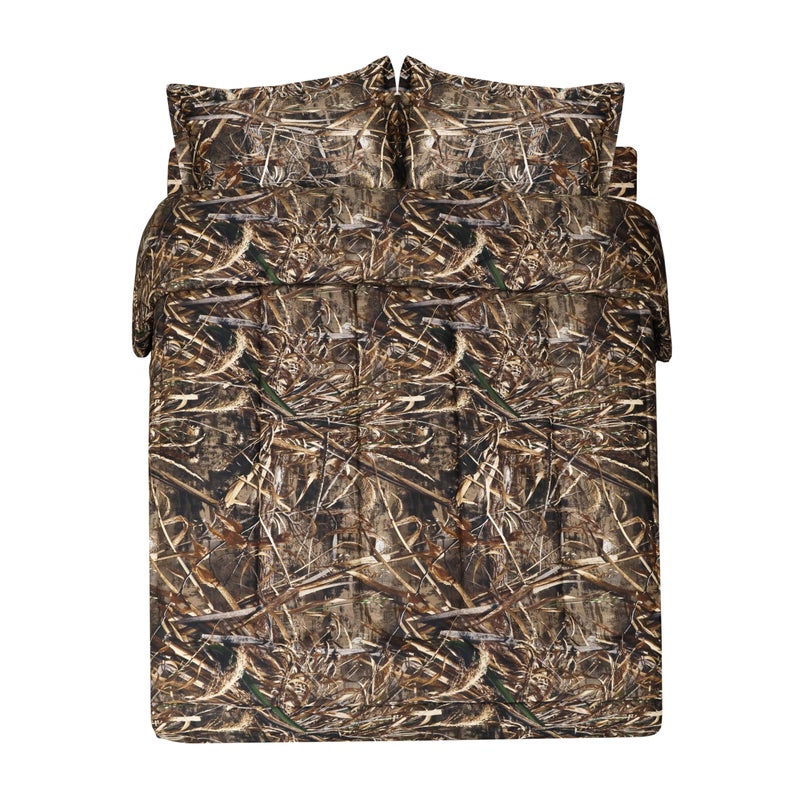 VISIONE Realtree Max5 Camo King 3 Piece Comforter Set  All Season Lightweight Microfiber Bedding Farmhouse Rustic Dcor Unisex Style for Mancave Cabin Lodge Camping Outdoor  Modern Spaces