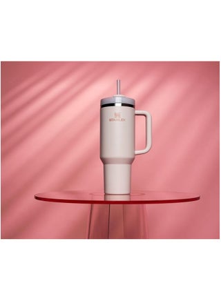 Stanley Quencher H2.0 Flow State 40oz Rose Quartz Stainless Steel Vacuum Insulated Tumbler with Lid and Straw for Water and Iced Tea, Cold Retention - view 3