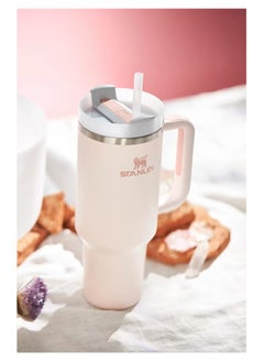 Stanley Stanley Quencher H2.0 Flow State 40oz Rose Quartz Stainless Steel Vacuum Insulated Tumbler with Lid and Straw for Water and Iced Tea, Cold Retention  - Image 4