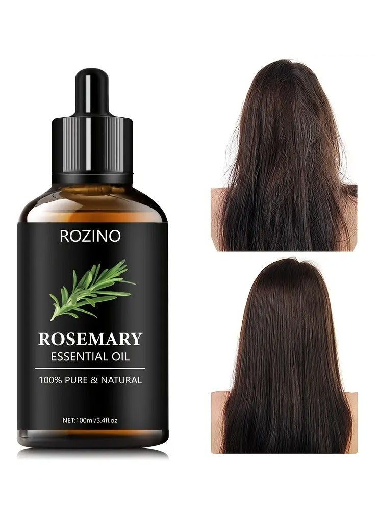 Rozino 100Ml Black Bottle of Pure Natural Rosemary Essential Oil Can Be Used for Hair Care Essential Oil, Hair Care And Moisturizing, Smooth, Dry, Rough, Mild Bifurcate Care to Make Hair Look More Shiny - Image 5