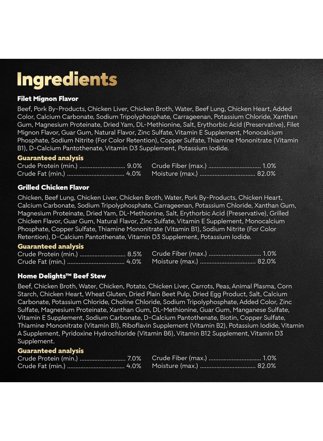 سيزار طعام الكلاب الرطب من سيزار هوم ديلايتس، عبوة متنوعة من رغيف كلاسيكي بالصلصة، 3.5 أونصة، صواني سهلة التقشير، 36 قطعة (عبوة واحدة) - Image 3