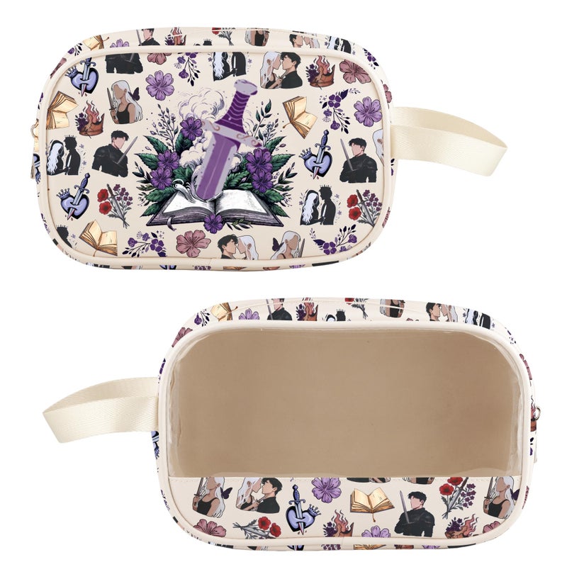 TOBGBE Powerless Series Merch Power Less Book Lover Clear Makeup Bag LR Inspired Gifts Fantasy Fiction Fans Cosmetic Case Powe Less Clear MB - Image 2