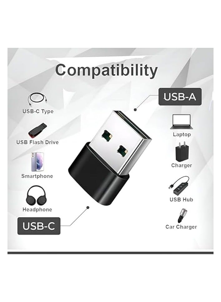 erorex New USB C Female to USB Male Adapter,Type C Charger Plug Power Converter for Apple Watch iWatch 7,AirPods,iPhone 11 12 13 Pro Max,SE,iPad Mini 6 Air 4 5,Galaxy S20 S21 S22 FE (Black)  - Image 2