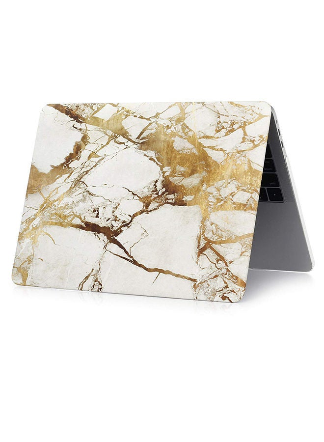 NIBEMINENT Marble Pattern Case Cover For Apple MacBook Pro 15-Inch Gold - Image 4