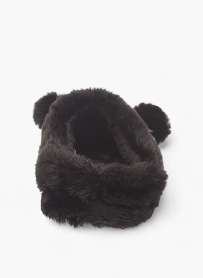 Le Confort Womens Bear Applique Slip-On Bedroom Mules - Image 4