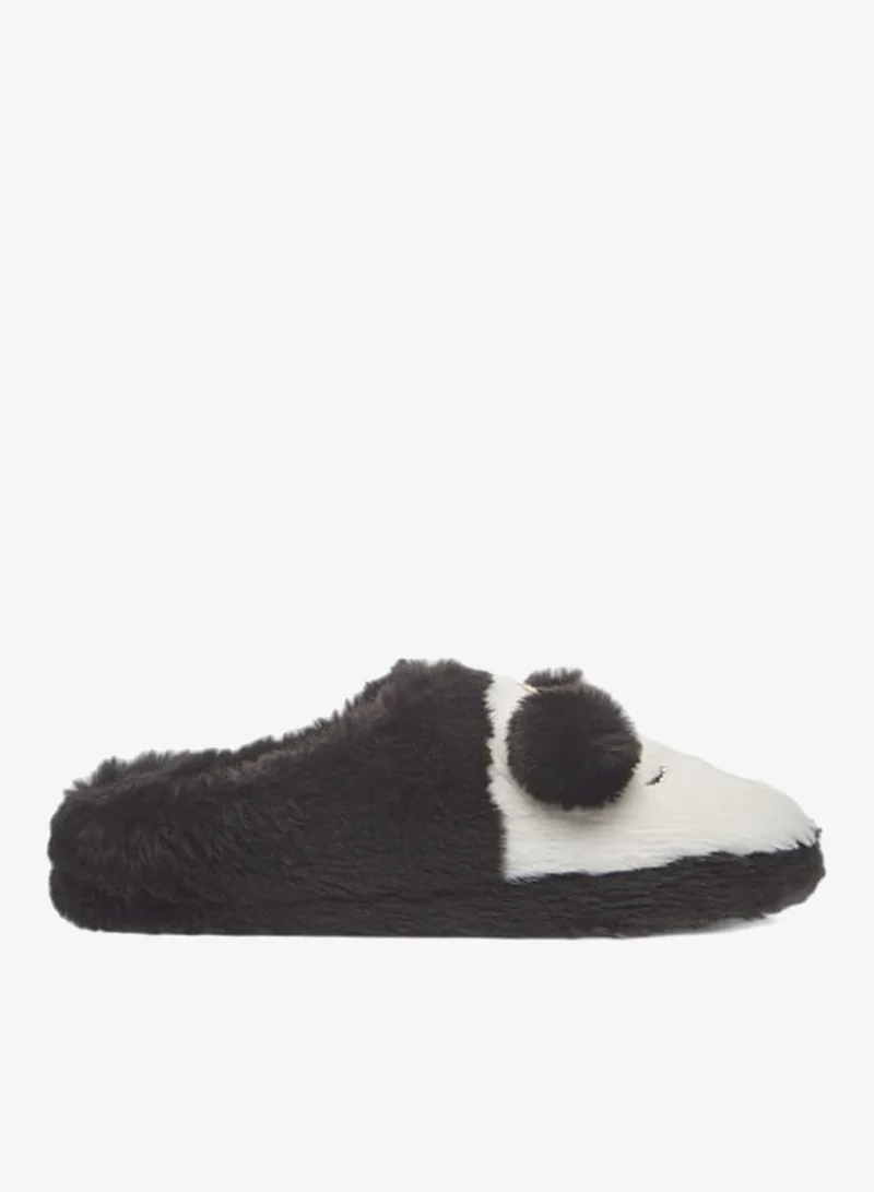 Le Confort Womens Bear Applique Slip-On Bedroom Mules