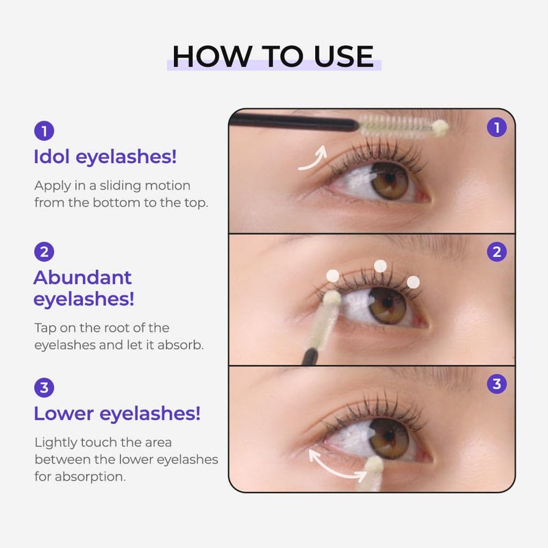 DEWYCEL سيروم تعزيز الرموش DEWYCEL مع مركب Sympeptide Nutrascalp وLacto Mushroom وCM Calming Complex لتقوية وتغذية الرموش 9 مل - Image 4