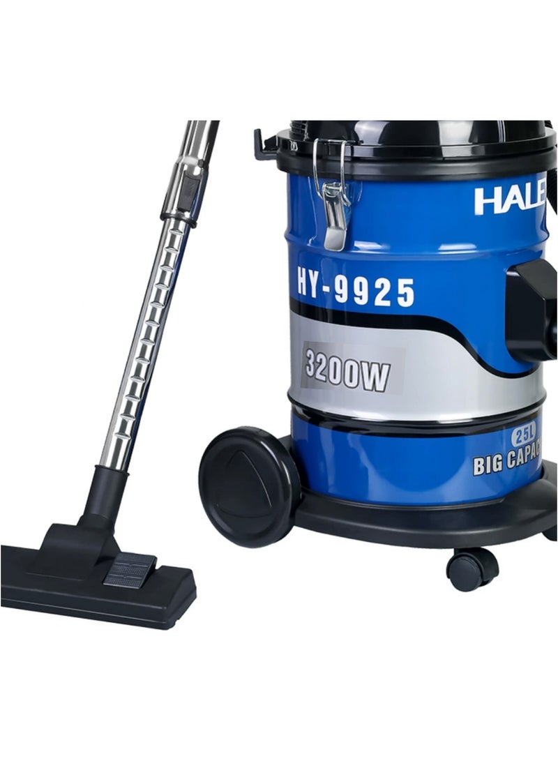 Haley مكنسة كهربائية برميلية مزدوجة الاستخدام، بقوة شفط كبيرة وسعة 25 لترًا، بمعيار أوروبي، قوية وجافة ورطبة - Image 4