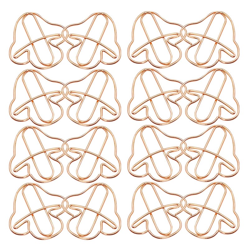 20Pcs Rose Gold Mini Mushroom Paper Clips For Office School Desk Decorative Accessories - Image 2