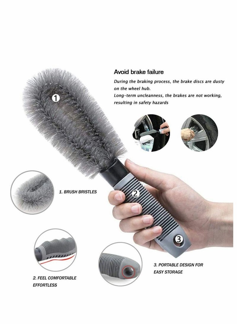 Y&D Ar Wheel Cleaning Brush Set, for Car Alloy and Tyre Cleaning, Rim Cleaner Your Car, Motorcycle or Bicycle Tire Washing Tool(4 Pack) - Image 3