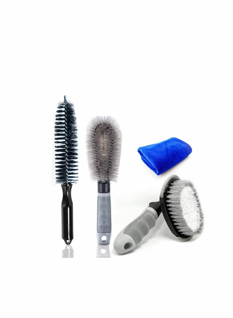 Y&D Ar Wheel Cleaning Brush Set, for Car Alloy and Tyre Cleaning, Rim Cleaner Your Car, Motorcycle or Bicycle Tire Washing Tool(4 Pack) - Image 1